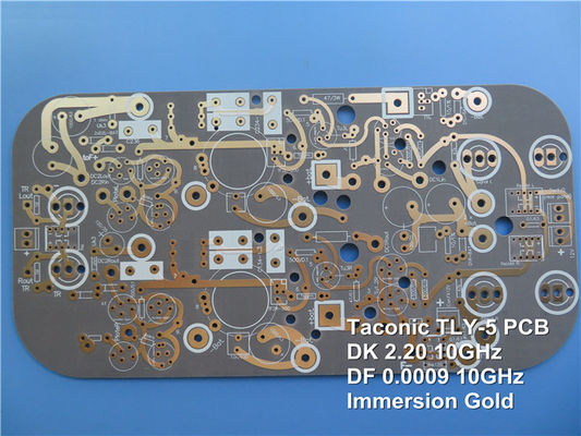 4 слоя таконический TLY-5 PTFE стеклянный матовый черный RF PCB DK 2.2