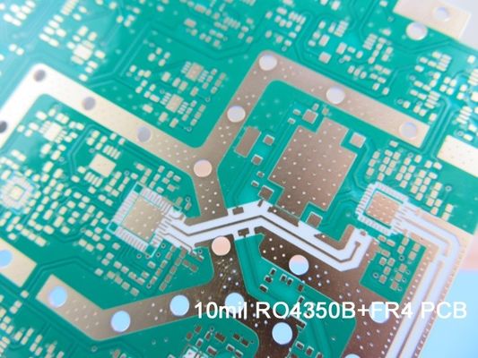 Доска PCB 4 слоев гибридная построенная на Rogers 10mil RO4350B и FR-4