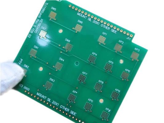 Монтажная плата золота PCB кнопочной панели трудная построенная на Tg170 FR-4 с зеленой маской припоя