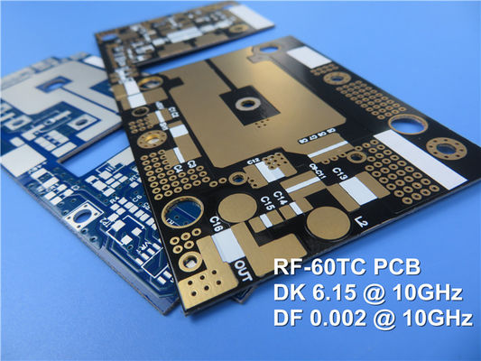 RF-60TC PCB 10mil 2 слой погружения оловянной схемы