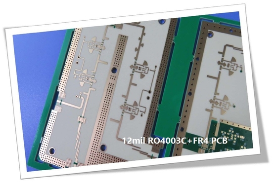 Hybrid PCB 1.4mm RO4003C and FR4  Through Holes PCB Impedance Controlled PCB