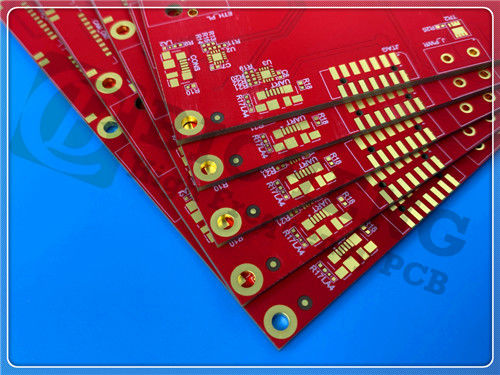 12-слойный сквозь отверстия PCB 1,6 мм IT-180 Импеданс Мат Красный