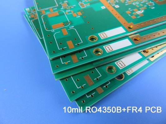 Доска PCB 4 слоев гибридная построенная на Rogers 10mil RO4350B и FR-4