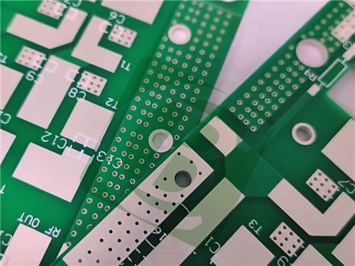 2-layer PCB on RF-10 Substrate 20mil Immersion Silver Finish