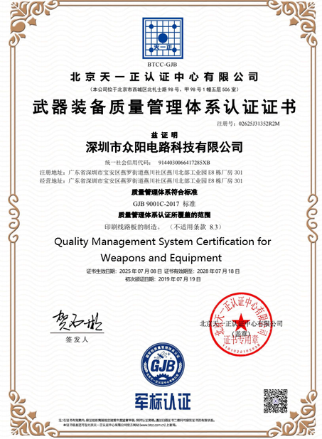 КИТАЙ Bicheng Electronics Technology Co., Ltd Сертификаты